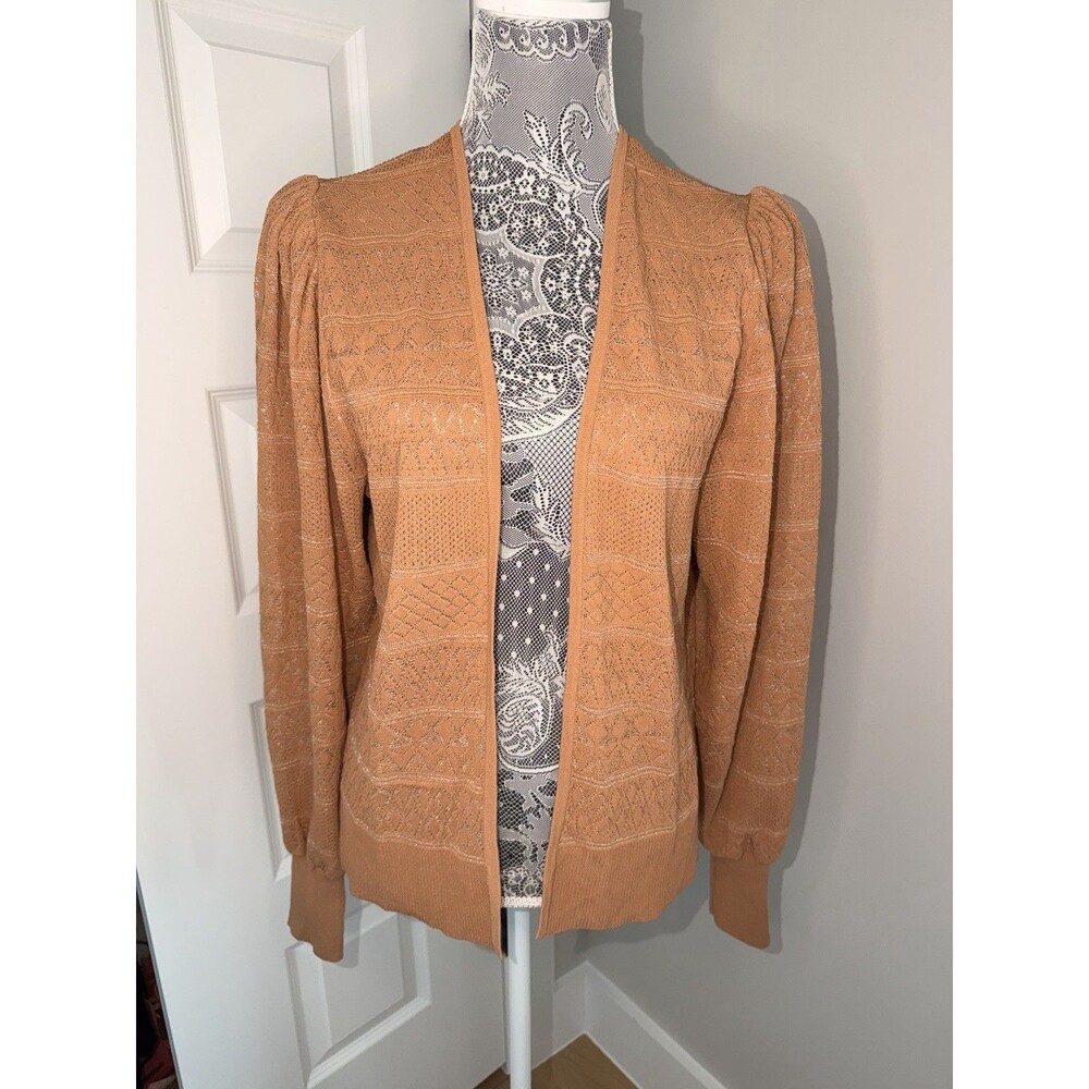 Express Cardigan Metallic Sparkle Lightweight Knit Sz Small